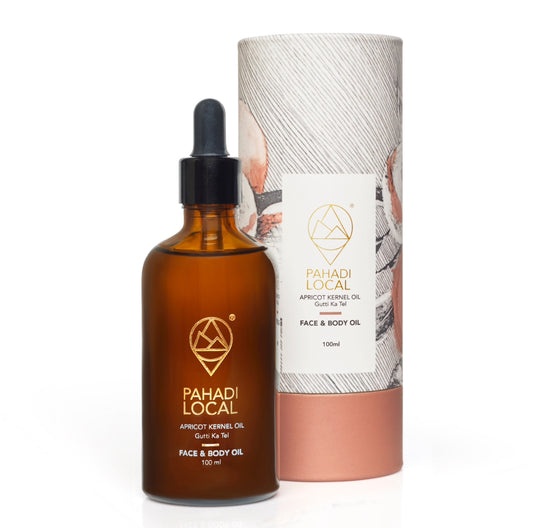 Pure Apricot Face & Body Oil - Pahadi Local (50ml)