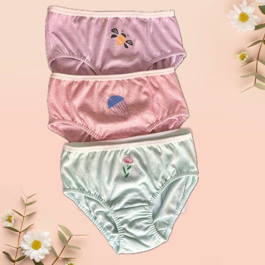 Premium Cotton Kids Underwear Briefs (Pack of 3)