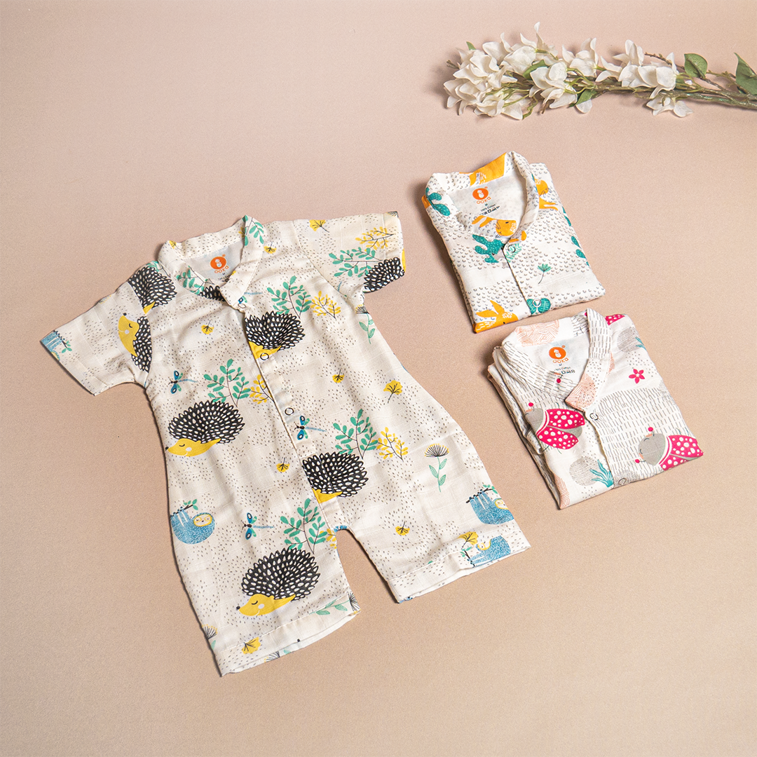 Cotton Muslin Baby Jumpsuit