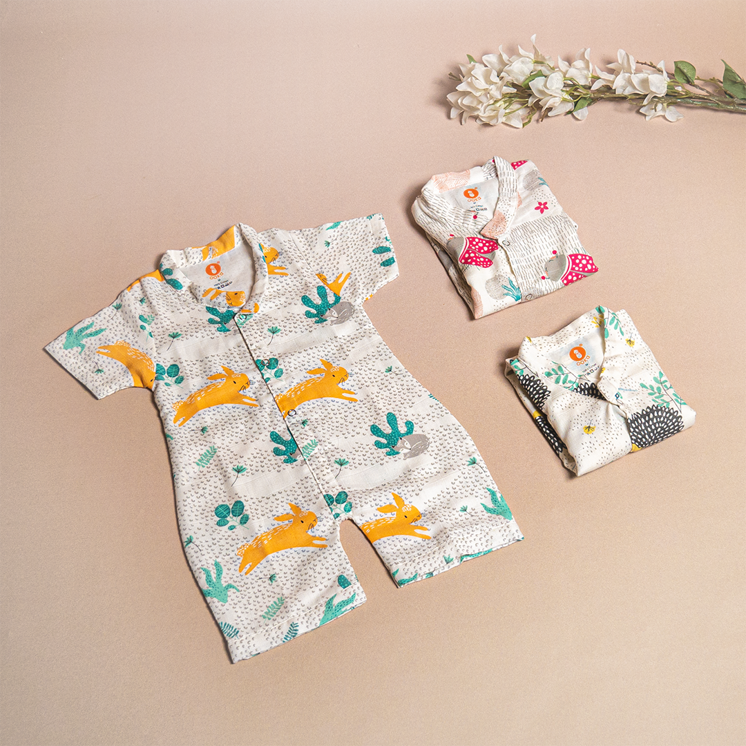 Cotton Muslin Baby Jumpsuit