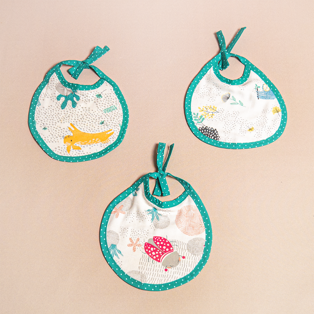 Cotton Muslin Terry Feeding Bib