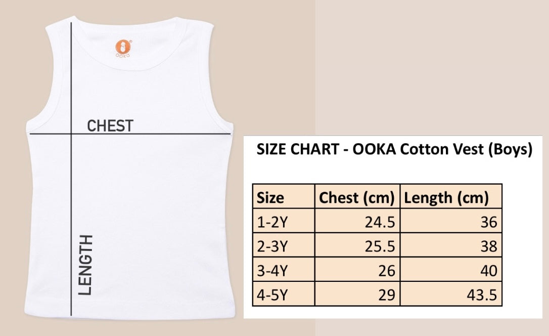 Sleeveless Kids Cotton Vest