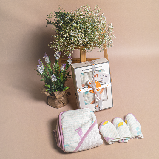 Baby Bathtime Gift Set from Ooka Baby (An Ocean's Lullaby Collection)-Available in 3 Prints