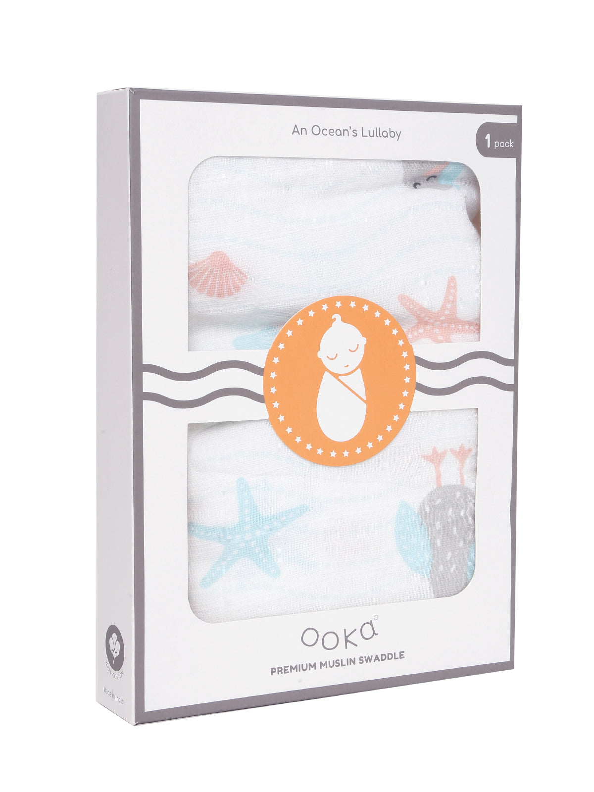 Cotton Muslin Swaddle (Single Pack) available in 3 prints